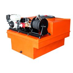 Honda GP160 40 Bar High-Pressure Fire Fighter Skid Unit (650L) Direct Drive
